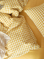 Cotton Small Gingham Duvet Cover - Green