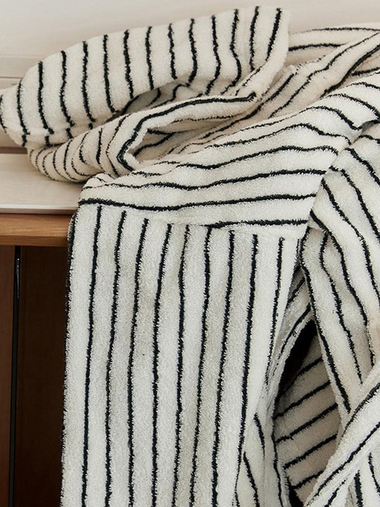 Cotton Stripes Bathrobe - 2 Colors