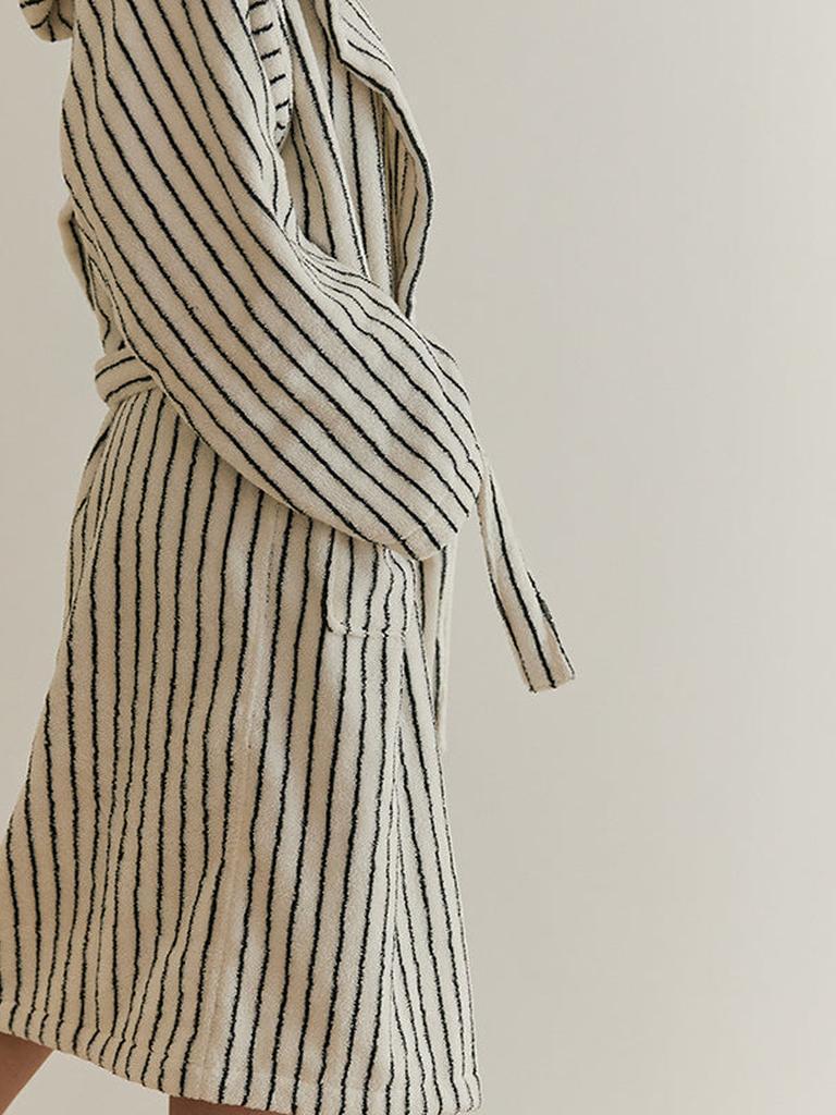 Cotton Stripes Bathrobe - 2 Colors