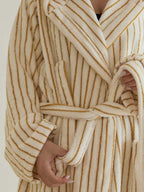 Cotton Stripes Bathrobe - 2 Colors