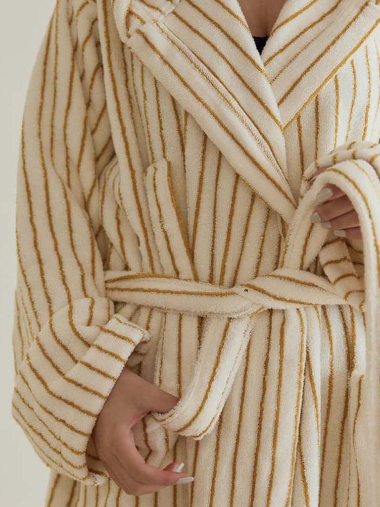Cotton Stripes Bathrobe - 2 Colors
