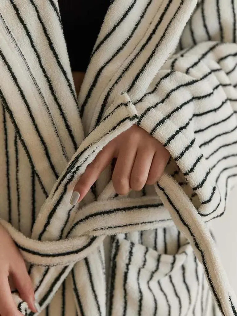 Cotton Stripes Bathrobe