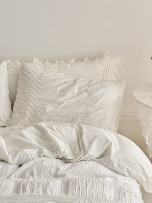 Daybreak Stripe Cotton Seersucker Duvet Cover Set original reference image 8