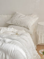 Daybreak Stripe Cotton Seersucker Duvet Cover Set original reference image 9