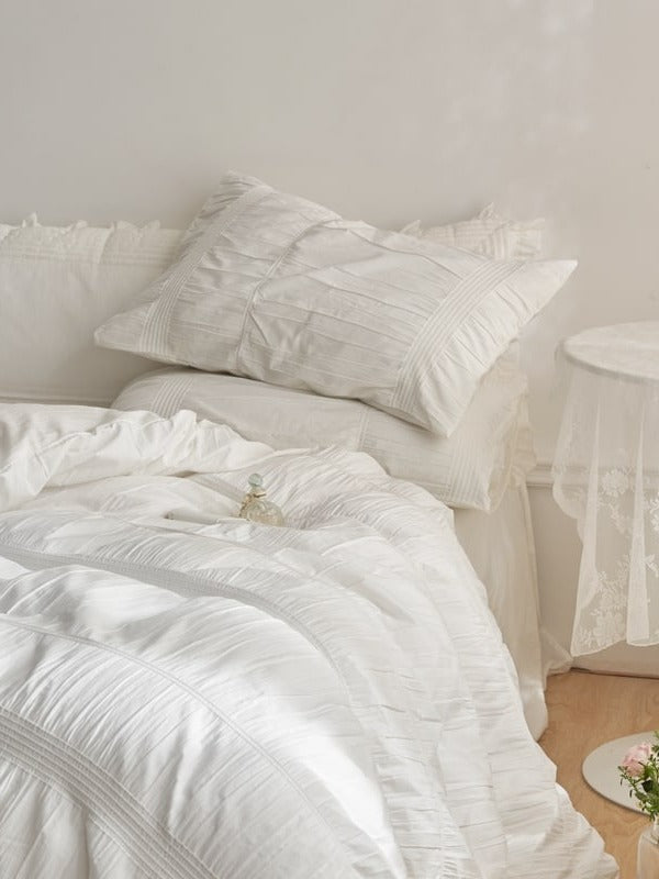 Daybreak Stripe Cotton Seersucker Duvet Cover Set original reference image 9