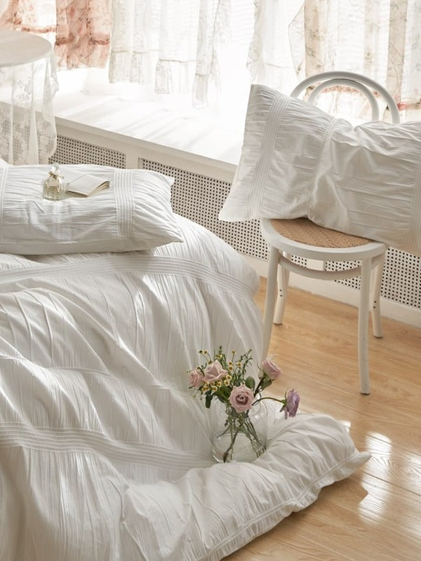Daybreak Stripe Cotton Seersucker Duvet Cover Set original reference image 11
