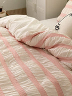 Daybreak Stripe Cotton Seersucker Duvet Cover Set original reference image 14