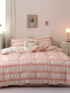 Daybreak Stripe Cotton Seersucker Duvet Cover Set original reference image 18