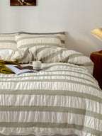 Daybreak Stripe Cotton Seersucker Duvet Cover Set original reference image 21
