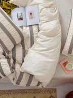 Daybreak Stripe Cotton Seersucker Duvet Cover Set original reference image 28