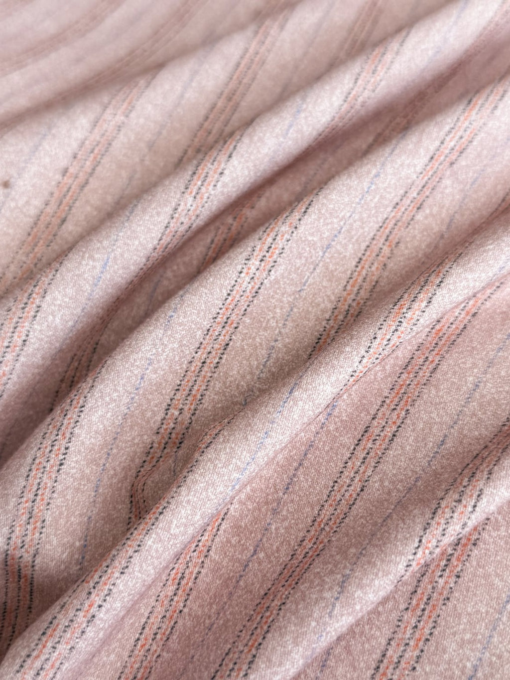 Fine Stripe Shell-Edge Brushed Cotton Duvet Cover Set original reference image 17