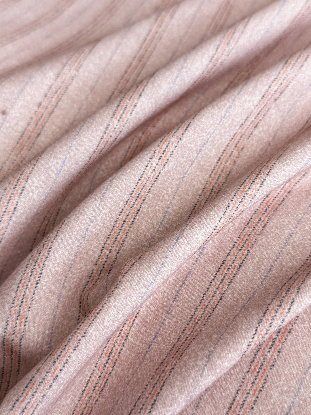 Fine Stripe Shell-Edge Brushed Cotton Duvet Cover Set original reference image 17