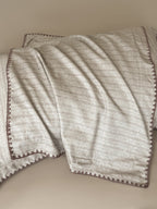 Fine Stripe Shell-Edge Brushed Cotton Duvet Cover Set original reference image 32