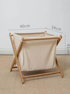 Foldable Cotton Canvas Household Laundry Hamper
