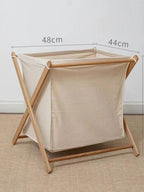 Foldable Cotton Canvas Household Laundry Hamper