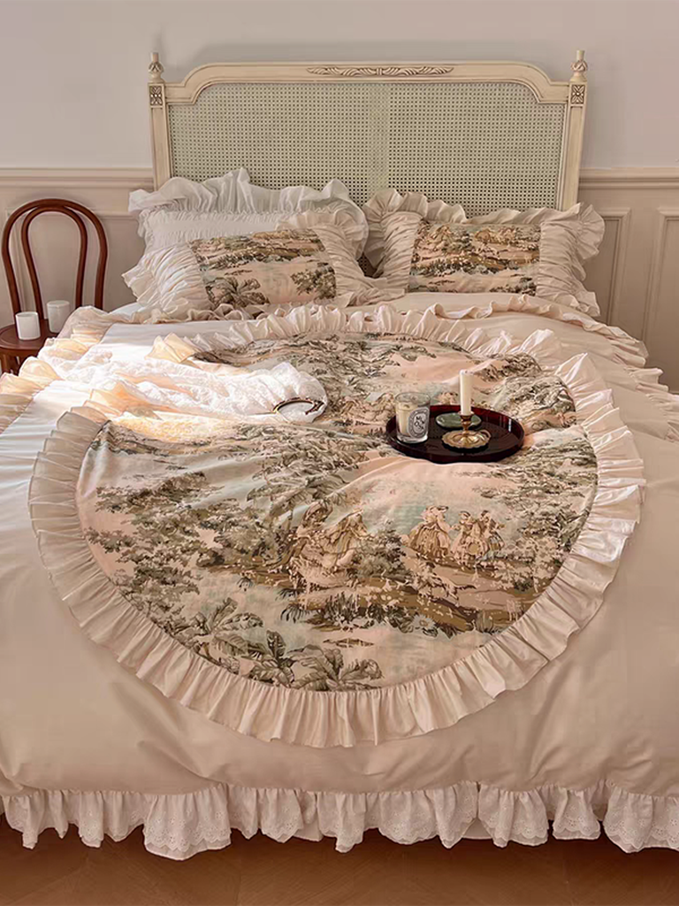 French Vintage Painting Duvet Cover