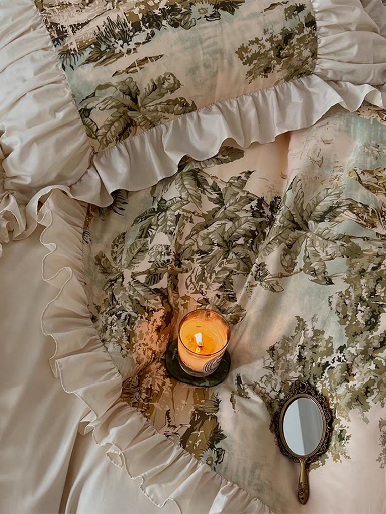 French Vintage Painting Duvet Cover