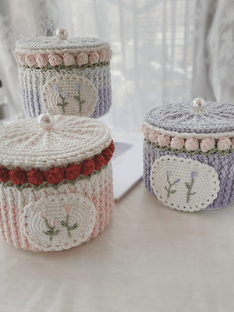 Garden Collection - Handmade Ombre Crochet Organizer