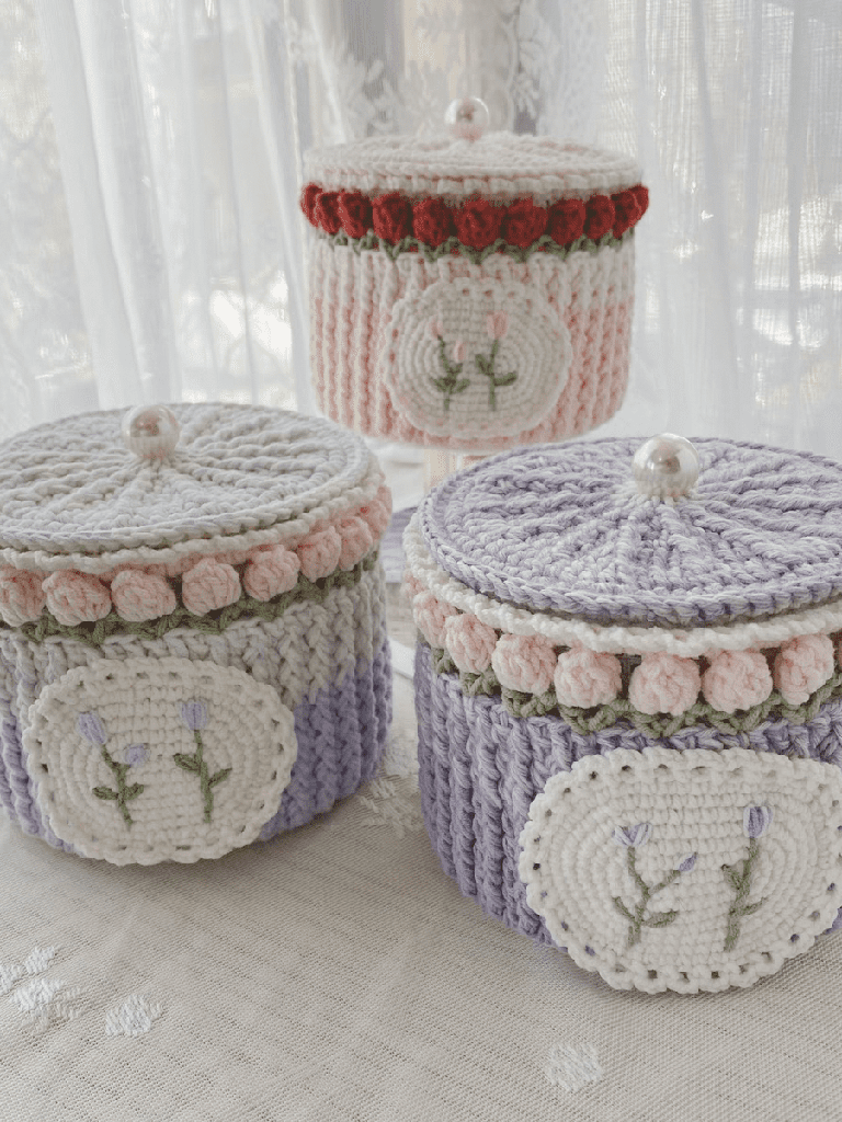 Garden Collection - Handmade Ombre Crochet Organizer