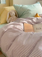 Gelato Stripe Washed Cotton Duvet Cover original reference image 23