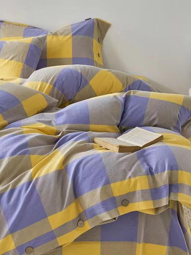 Gingham Bedding Set - Pink