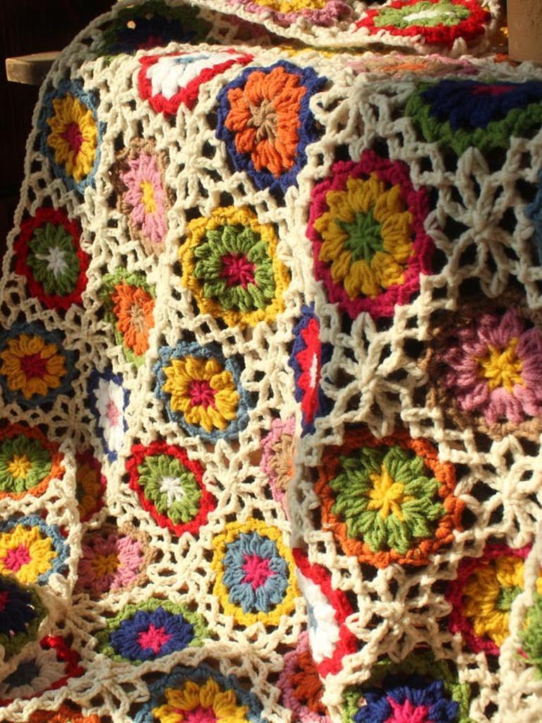 Granny Square Crochet Blanket