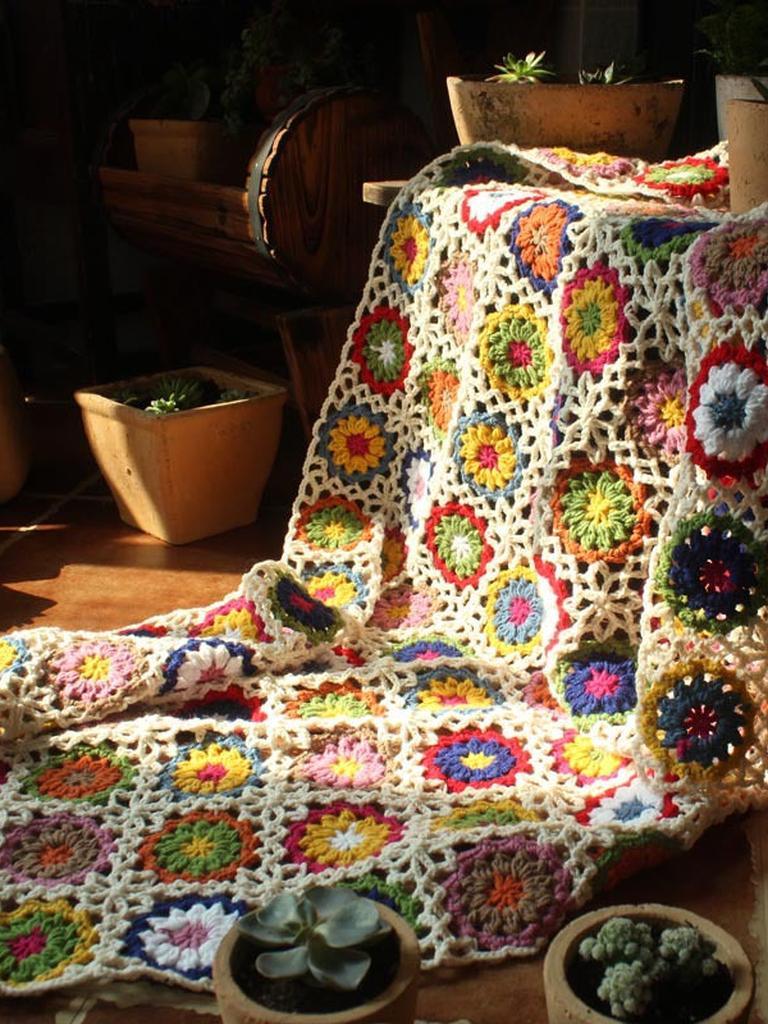Granny Square Crochet Blanket