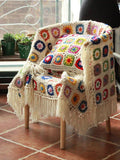 Granny Square Crochet Blanket With Tassels