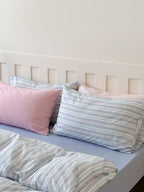 Harbor Stripe Cotton Seersucker Duvet Cover Set original reference image 1