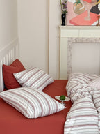 Harbor Stripe Cotton Seersucker Duvet Cover Set original reference image 14