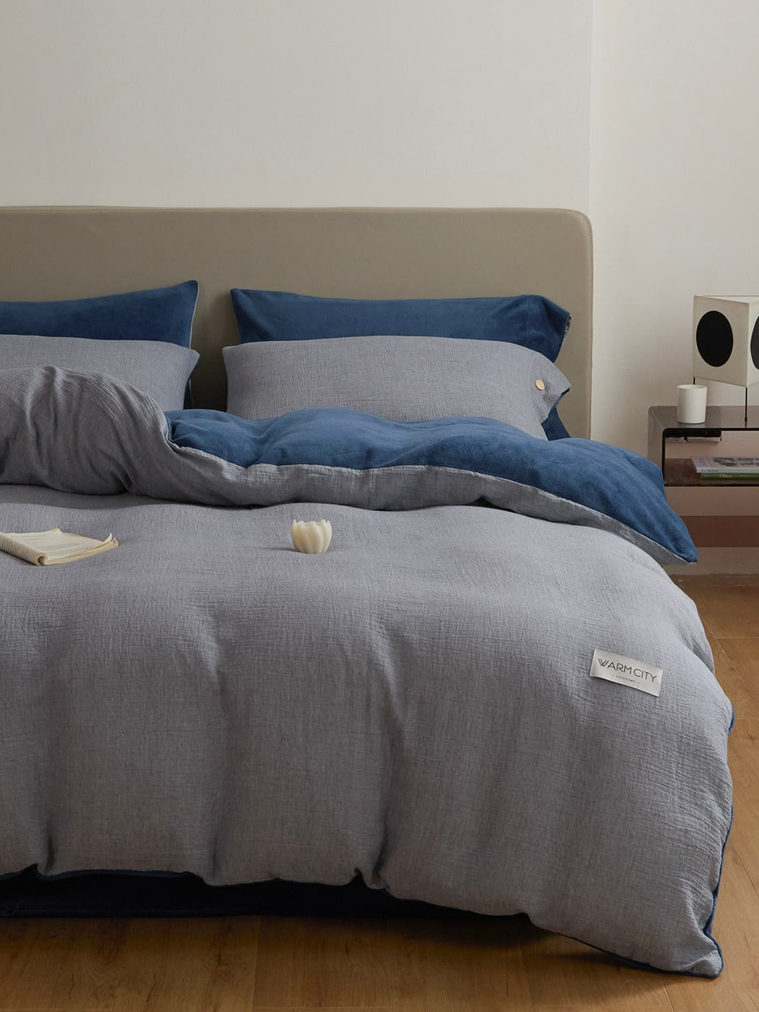 Haven Cotton Muslin Duvet Cover Set original reference image 1