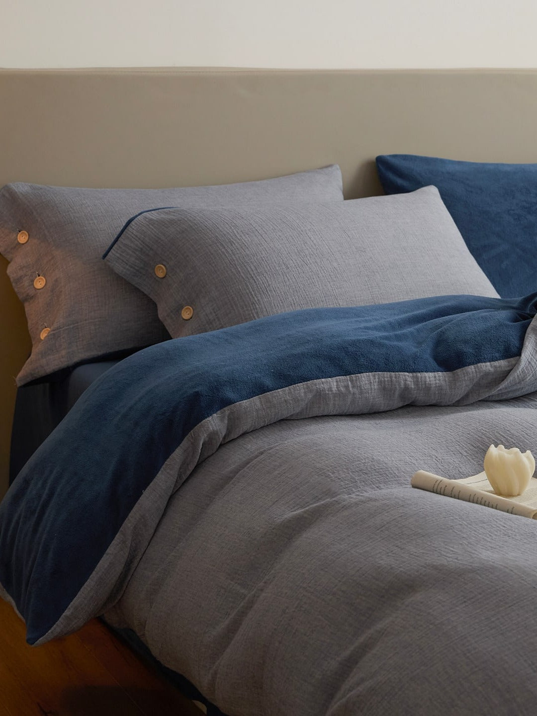 Haven Cotton Muslin Duvet Cover Set original reference image 6
