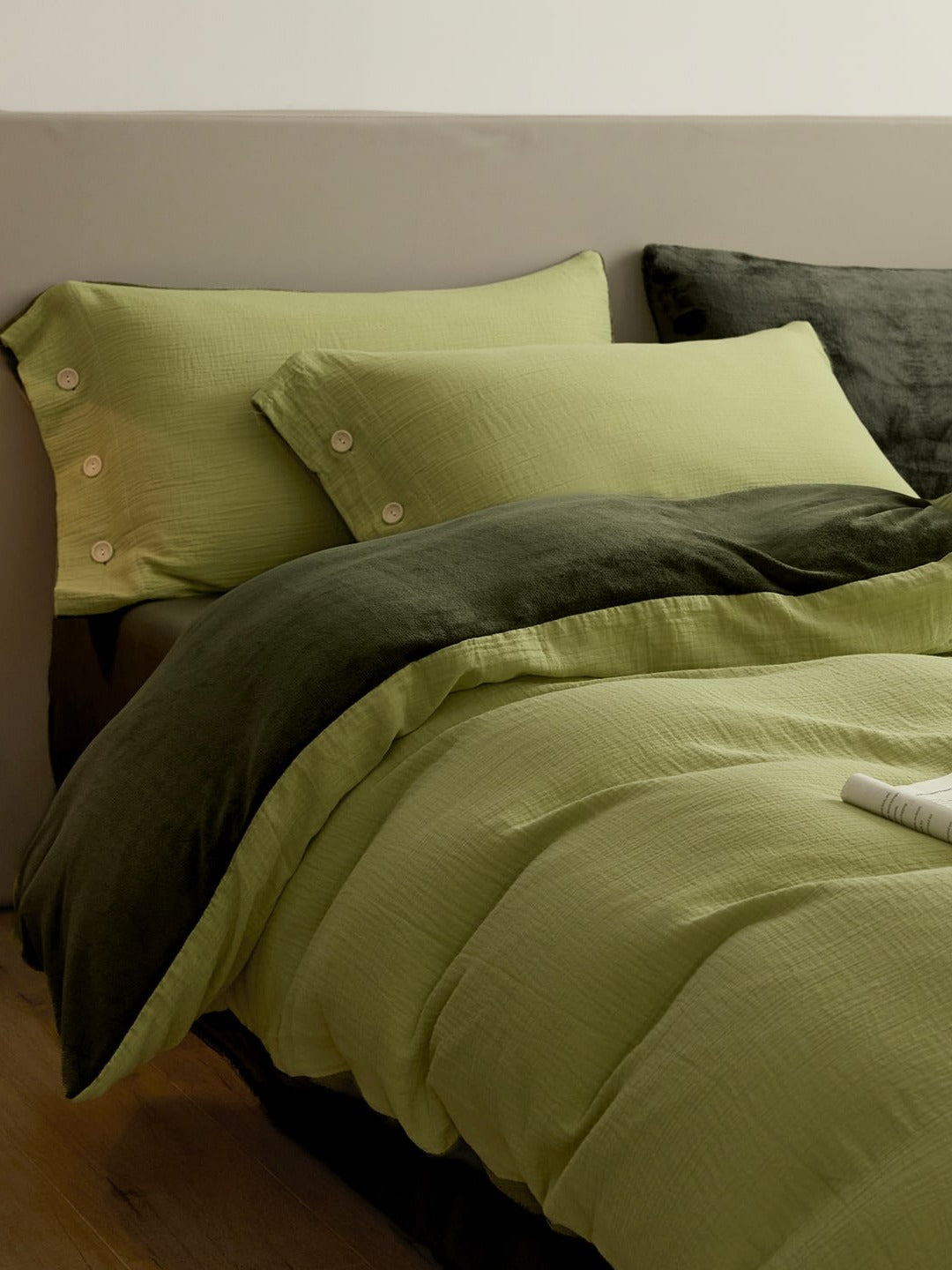 Haven Cotton Muslin Duvet Cover Set original reference image 18