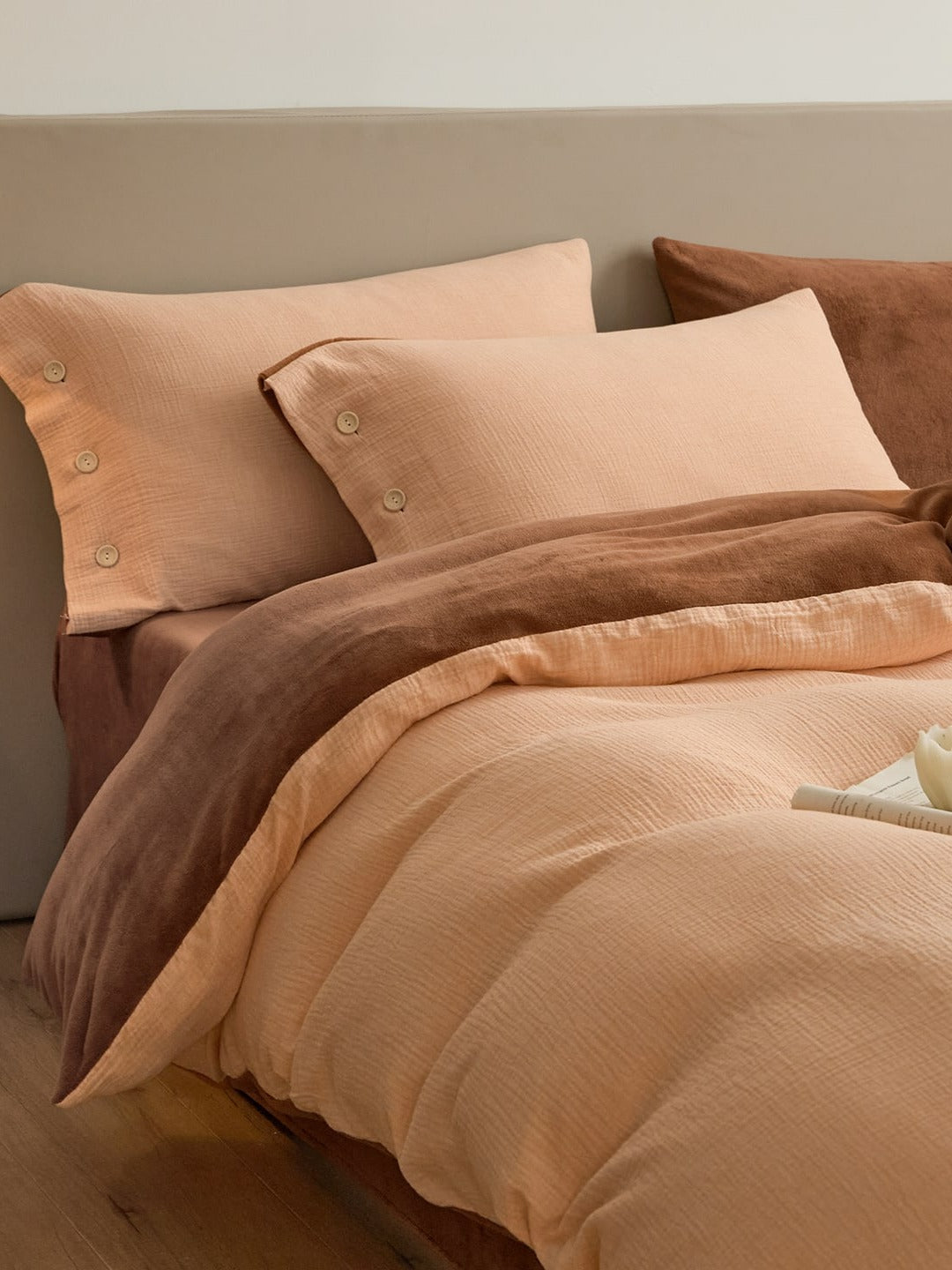 Haven Cotton Muslin Duvet Cover Set original reference image 24