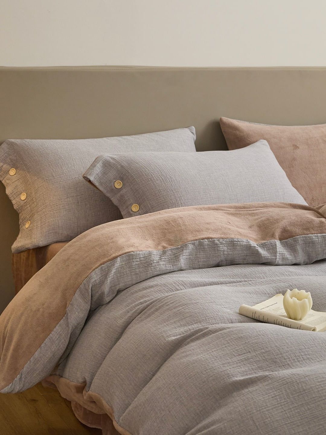Haven Cotton Muslin Duvet Cover Set original reference image 42