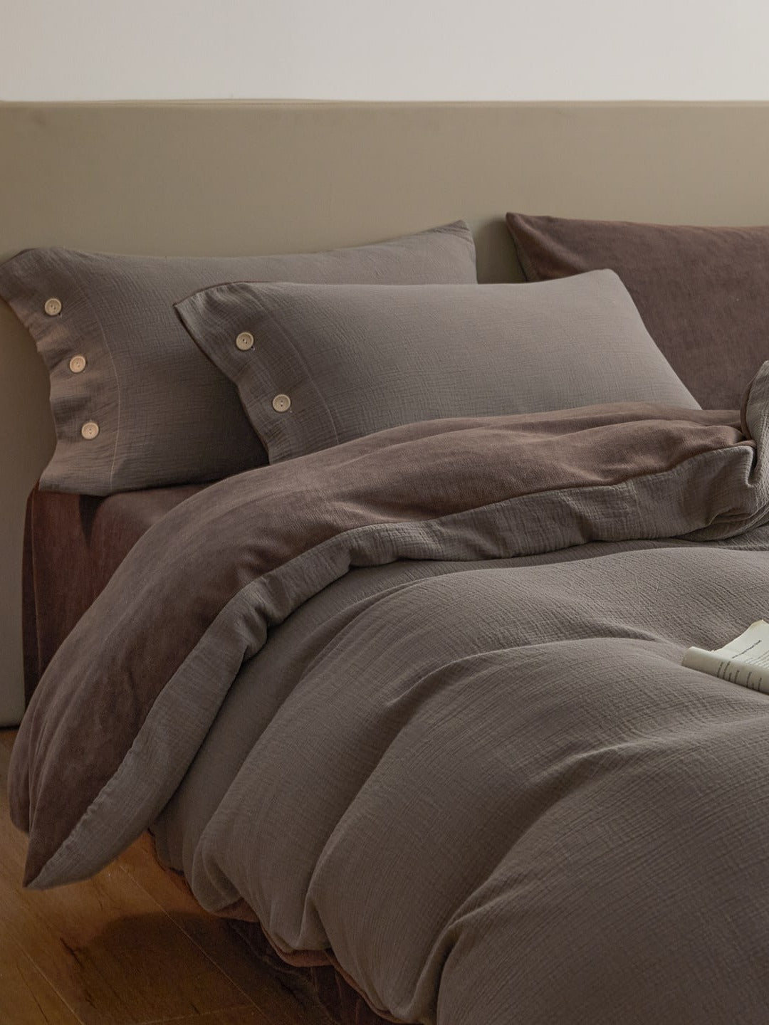 Haven Cotton Muslin Duvet Cover Set original reference image 48
