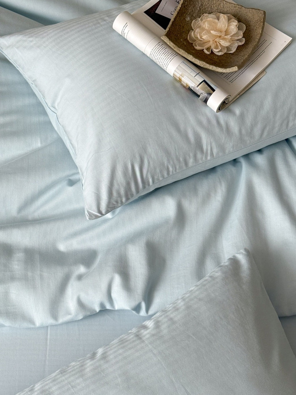 Haven Herringbone Cotton Jacquard Duvet Cover original reference image 5
