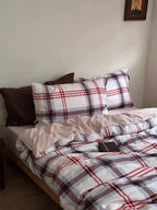 Hearth Plaid Brushed Cotton Duvet Cover Set original reference image 15