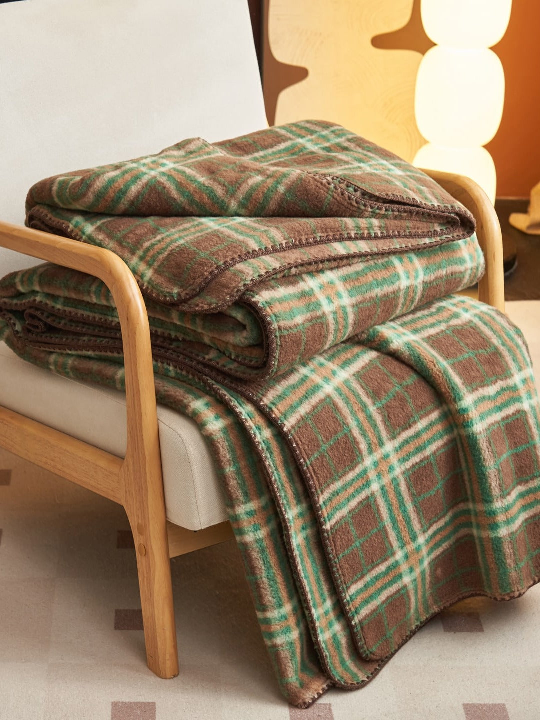 Heritage Plaid Double-Layer Fleece Throw Blanket original reference image 5