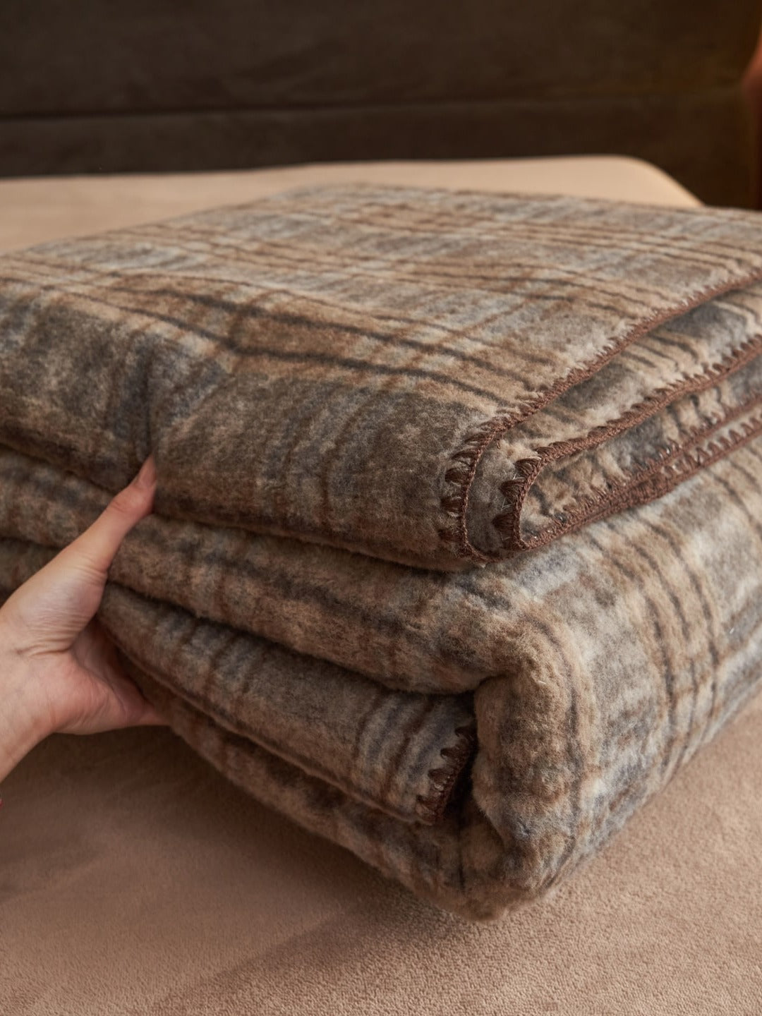 Heritage Plaid Double-Layer Fleece Throw Blanket original reference image 12