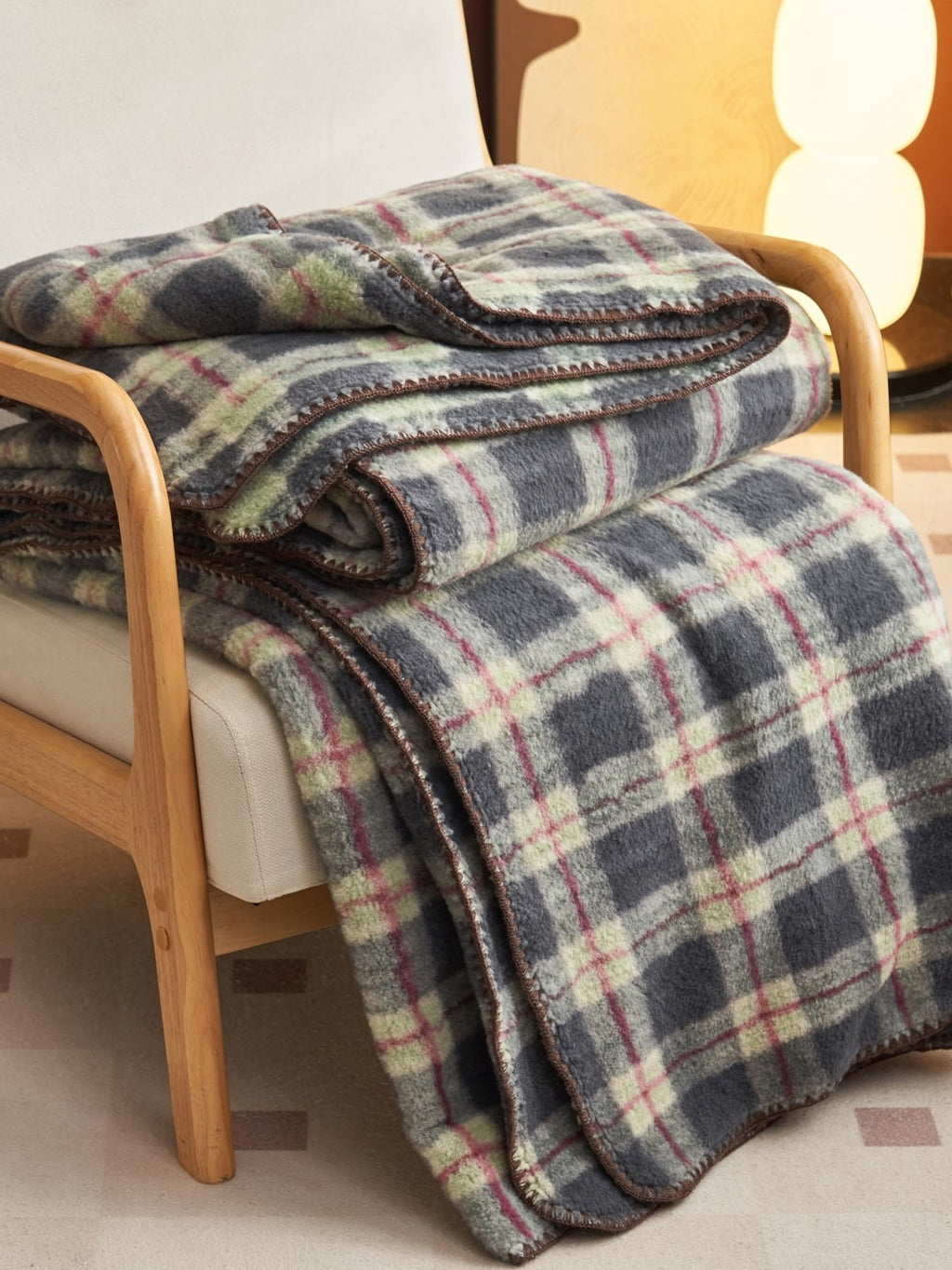 Heritage Plaid Double-Layer Fleece Throw Blanket original reference image 41