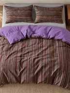 Heritage Stripe Cotton Jersey Duvet Cover Set original reference image 4