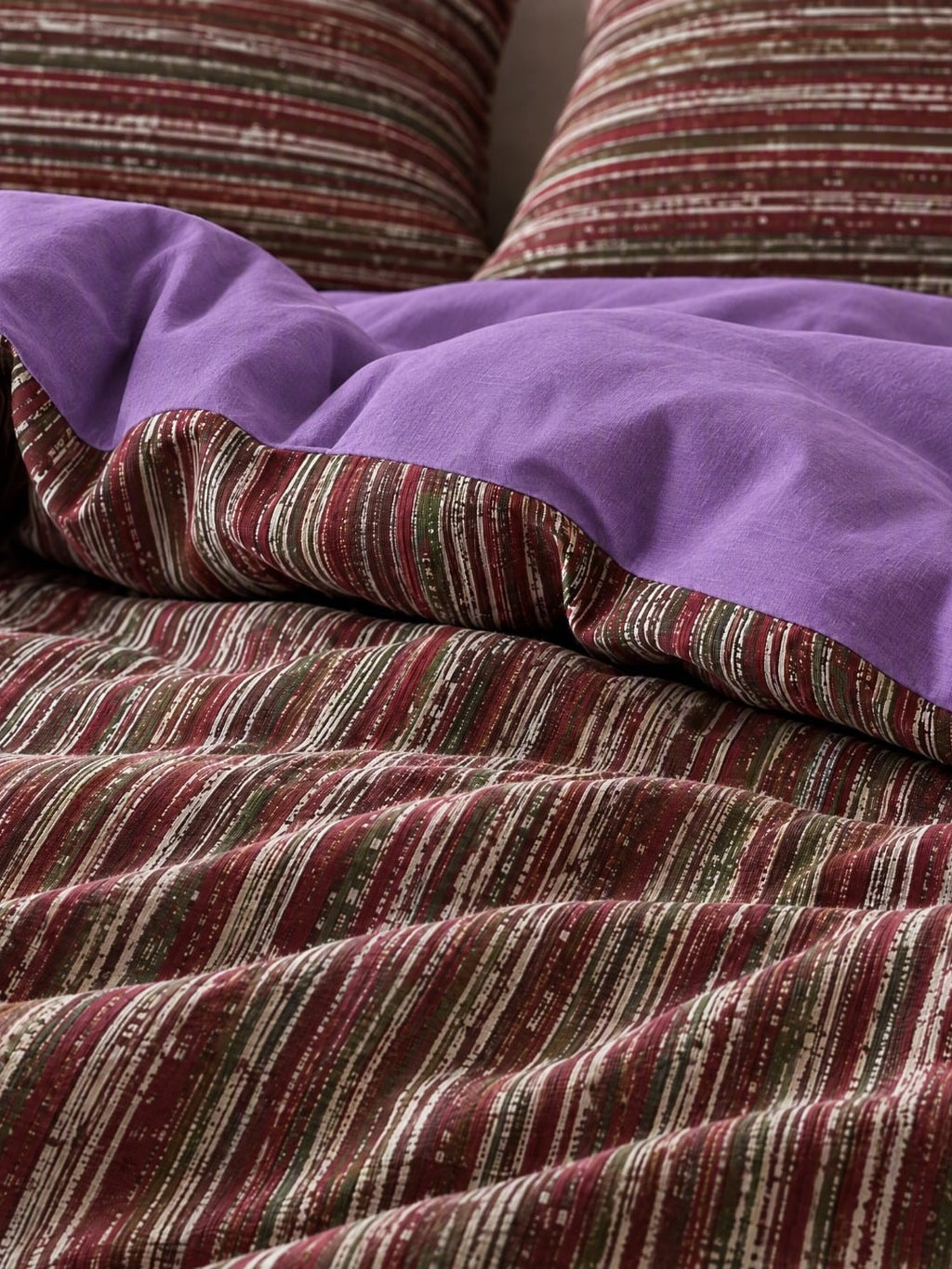 Heritage Stripe Cotton Jersey Duvet Cover Set original reference image 5