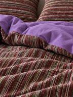 Heritage Stripe Cotton Jersey Duvet Cover Set original reference image 5