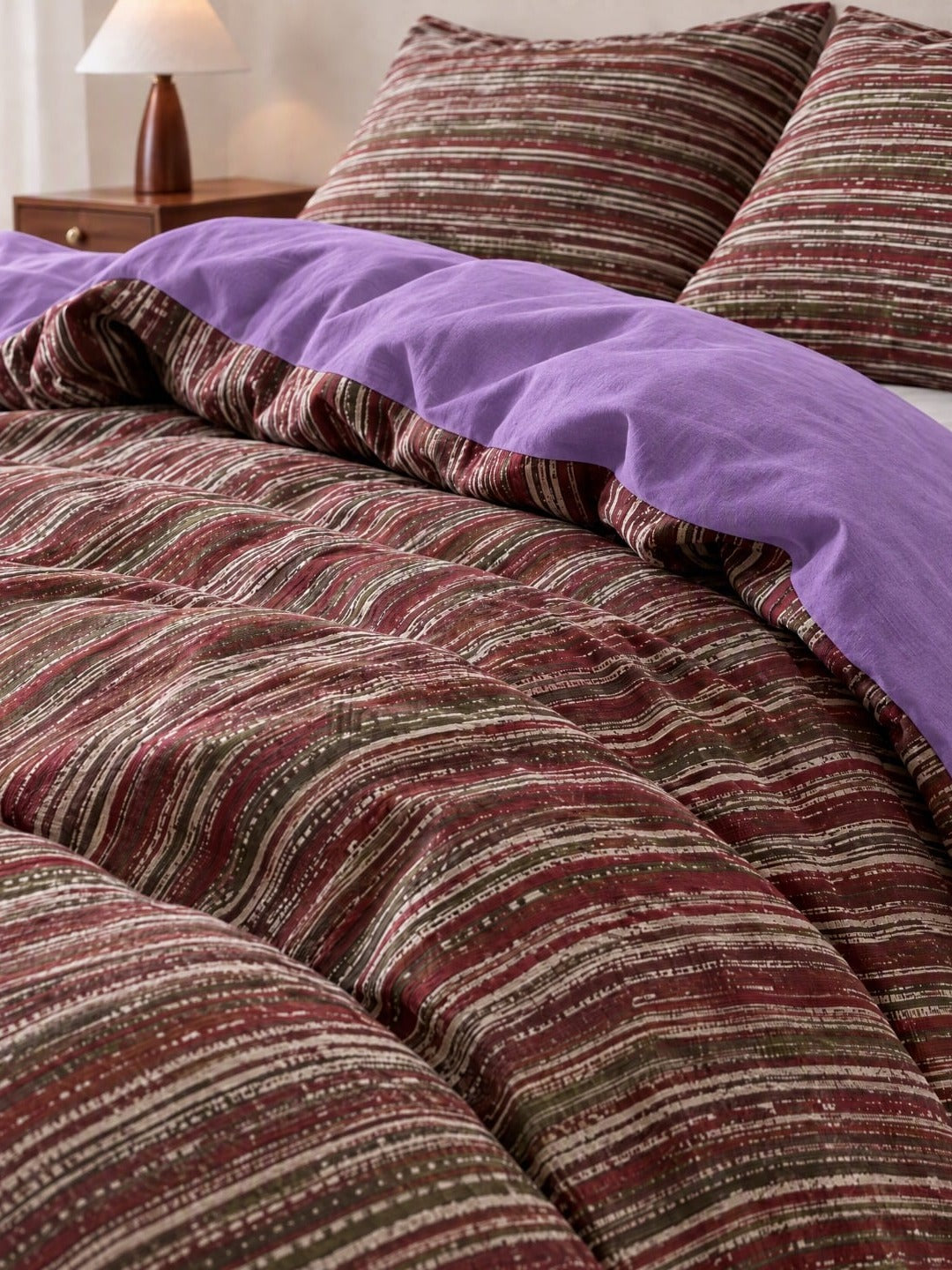 Heritage Stripe Cotton Jersey Duvet Cover Set original reference image 6