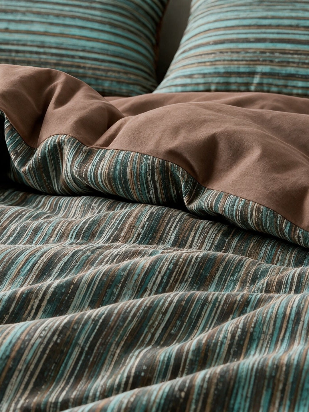 Heritage Stripe Cotton Jersey Duvet Cover Set original reference image 8