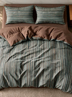 Heritage Stripe Cotton Jersey Duvet Cover Set original reference image 9