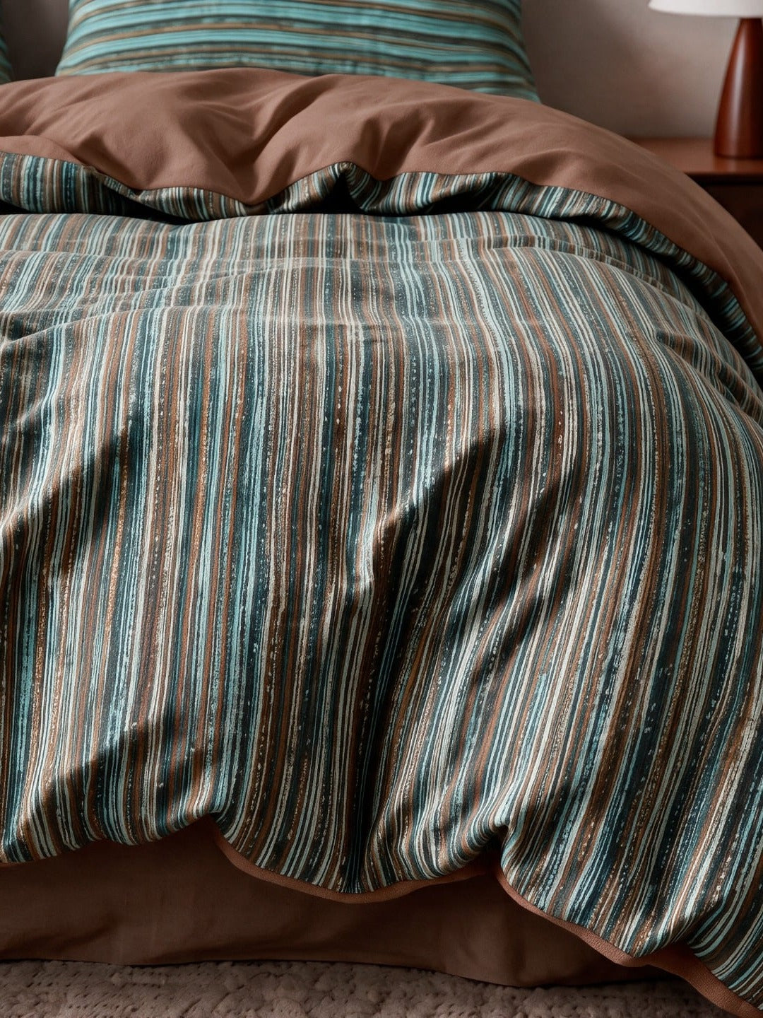 Heritage Stripe Cotton Jersey Duvet Cover Set original reference image 10