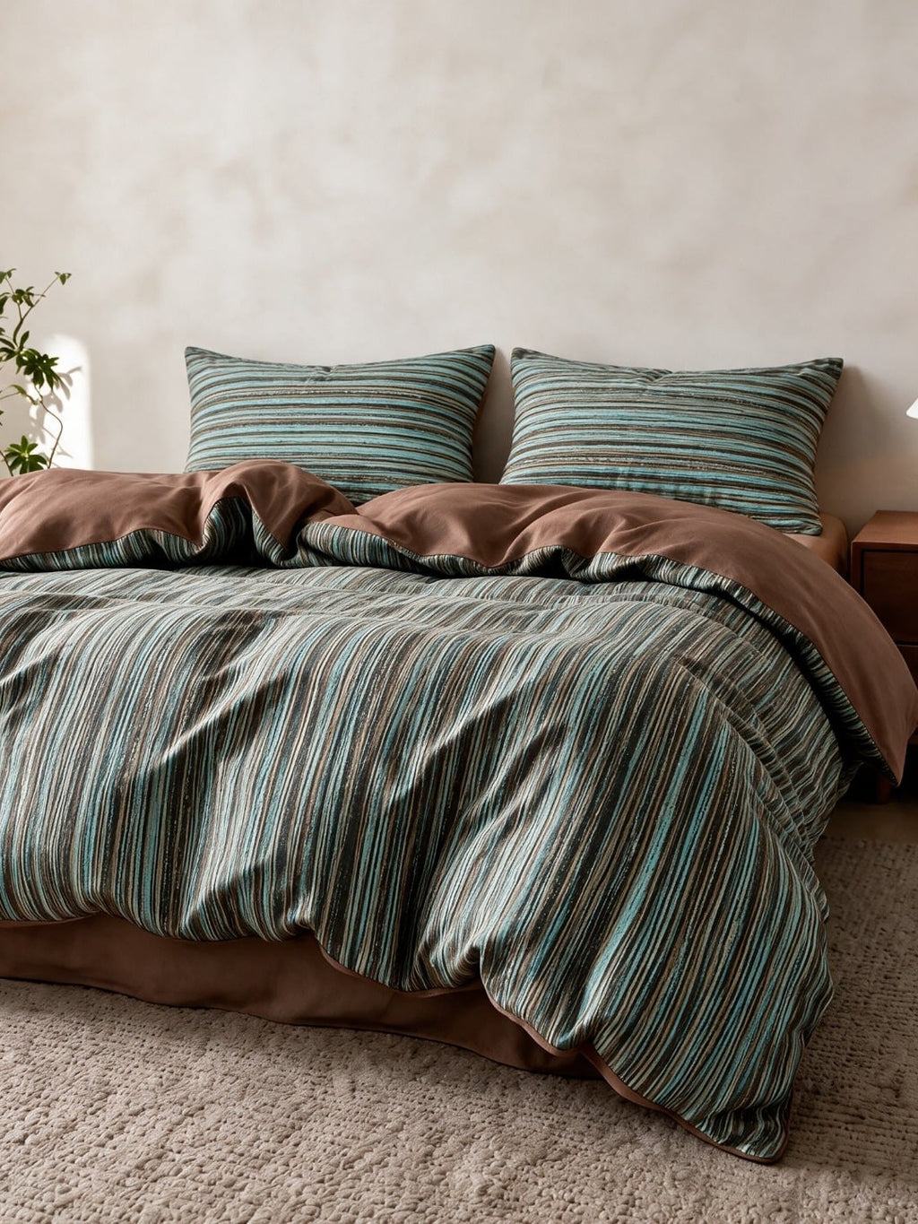 Heritage Stripe Cotton Jersey Duvet Cover Set original reference image 11