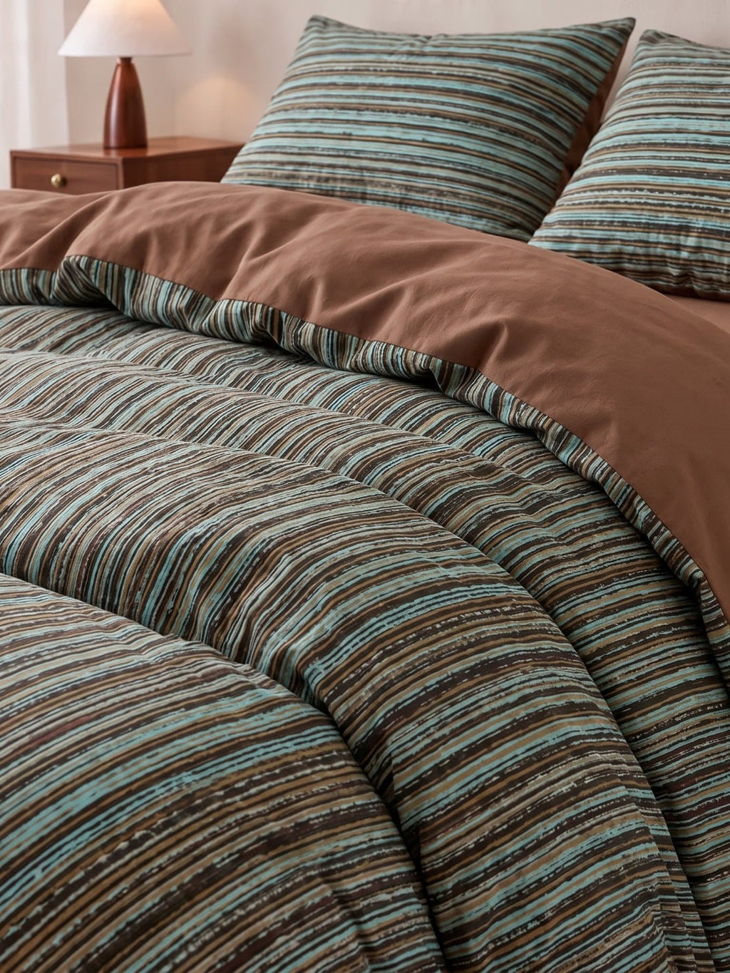 Heritage Stripe Cotton Jersey Duvet Cover Set original reference image 12